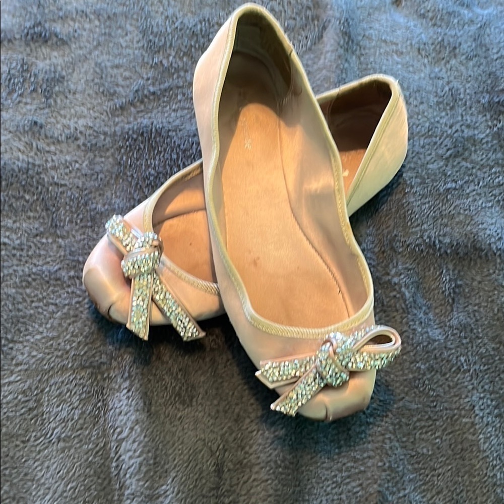 Kate Spade bling bow ballet flats